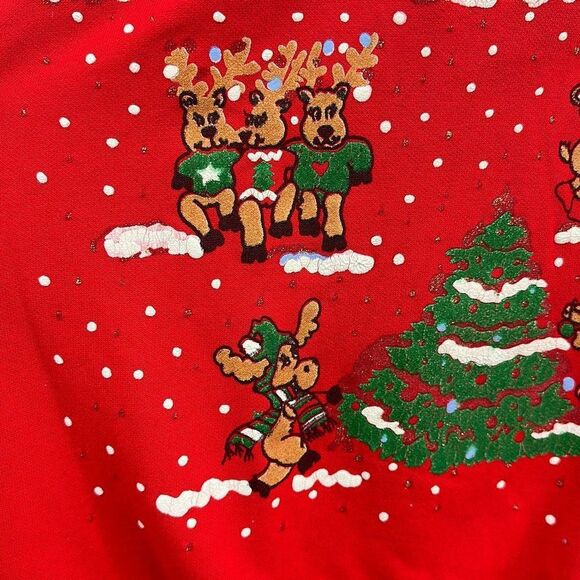 Vintage Christmas Sweatshirt Seasons Greetings - Picture 4 of 11